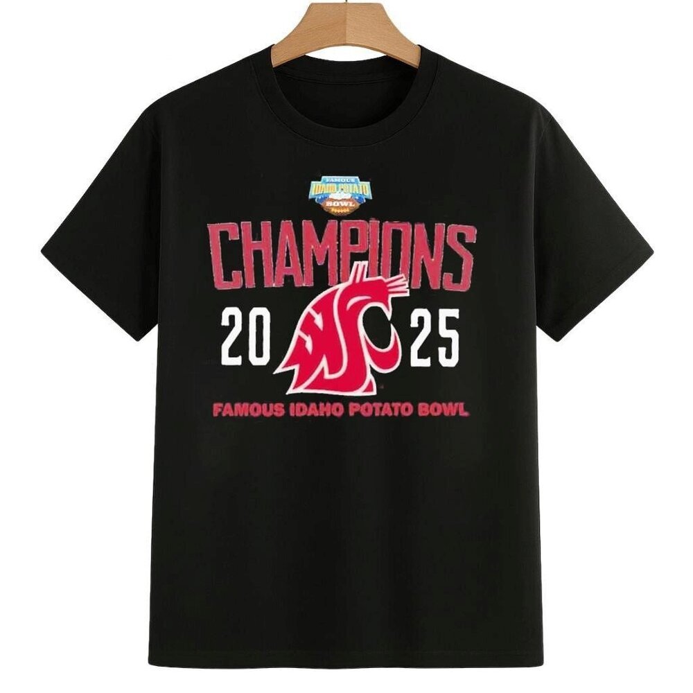 Washington State Cougars 2025 Idaho Potato Bowl Champions Unisex T-Shirt